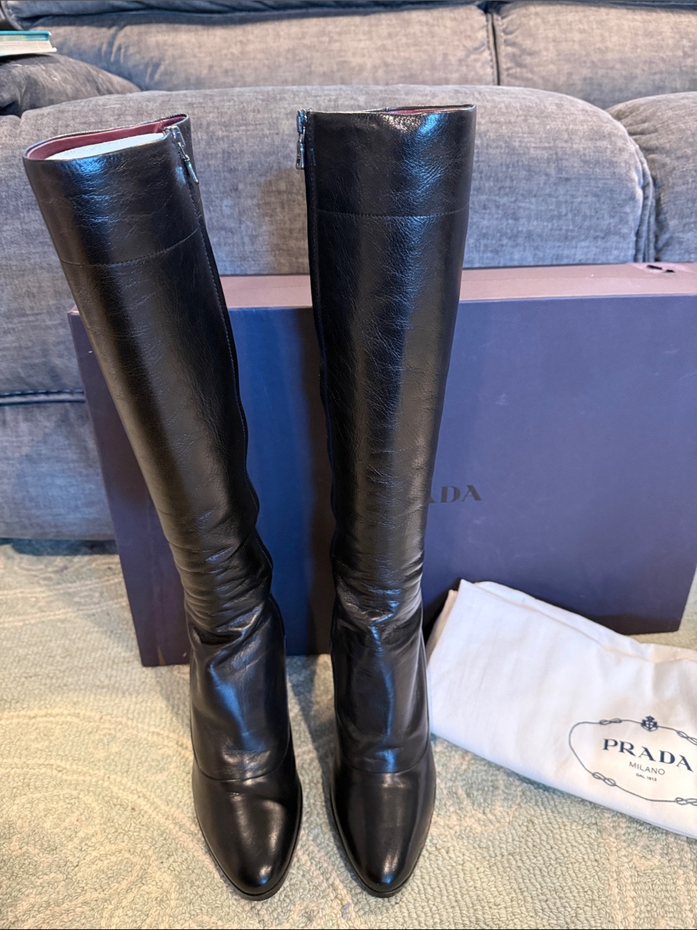 Prada preowned Calzature Donna 38.5 Nero boot